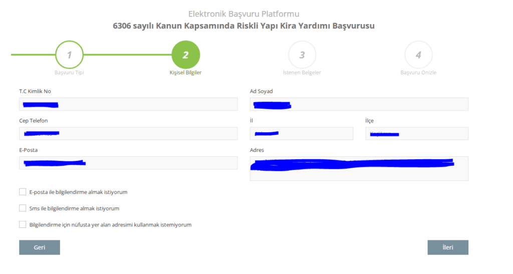 E Devletten Kentsel Donusum Kira Yardimi Basvurusu 5