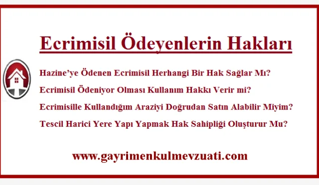 Ecrimisil Ödeyenlerin Hakları