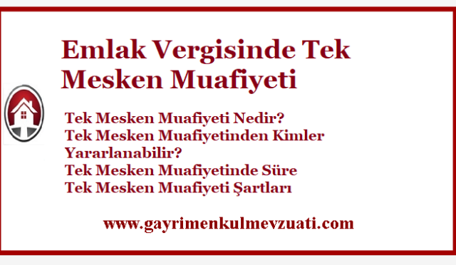 Emlak Vergisinde Tek Mesken Muafiyeti