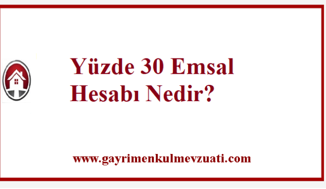 Yüzde 30 Emsal Hesabı Nedir? 8 Yüzde 30 Emsal Hesabı Nedir?